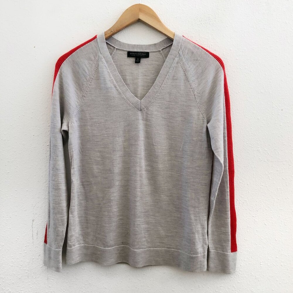BANANA REPUBLIC 100% Extra Find Merino‎ Wool Sweater Medium Size